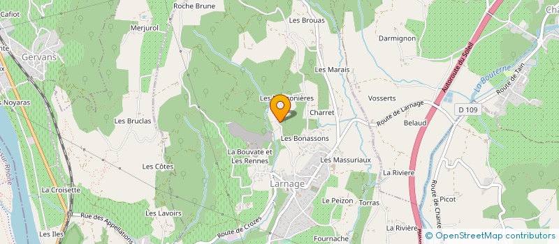 localisation de l'entreprise CAILLAT B.TP à LARNAGE