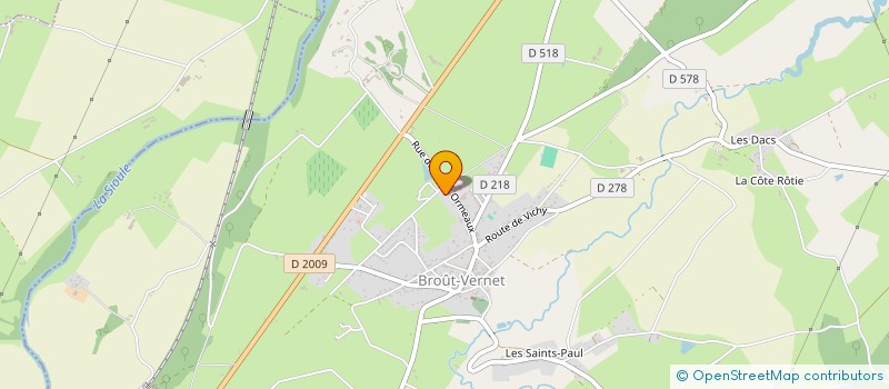 localisation de l'entreprise CAILLE MOTOCULTURE à BROUT-VERNET