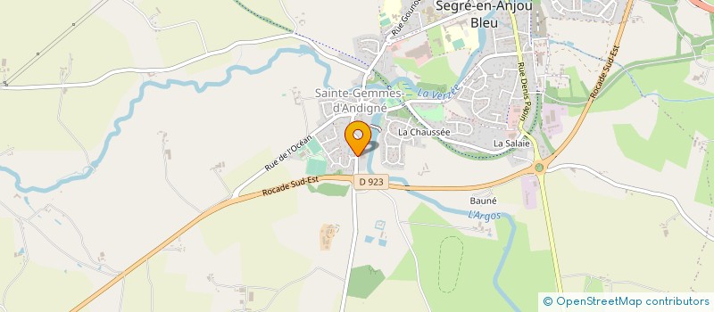 localisation de l'entreprise CAILLERE FRERES à SEGRE-EN-ANJOU BLEU