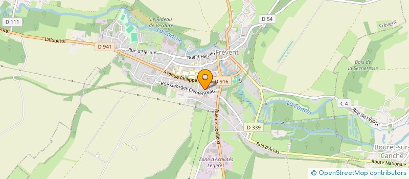 localisation de l'entreprise CAILLEUX DEVELOPPEMENT  FREVENT