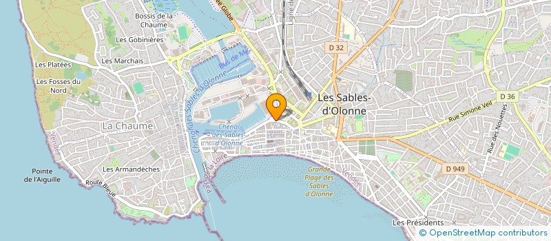 localisation de l'entreprise CAILLO IMMOBILIER à LES SABLES D'OLONNE