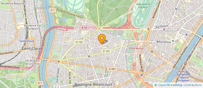 localisation de l'entreprise CAILLOUX à BOULOGNE-BILLANCOURT