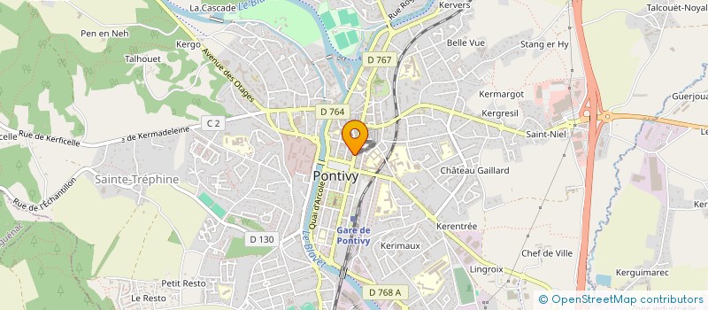 localisation de l'entreprise CAILLOUX à PONTIVY