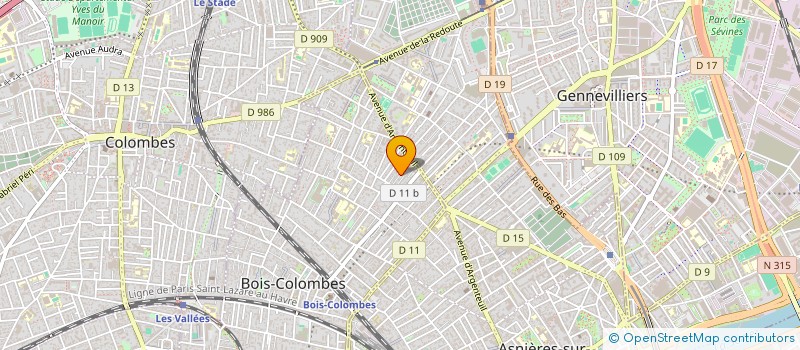 localisation de l'entreprise CAILLOUX SCI à BOIS-COLOMBES