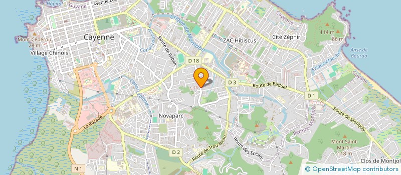 localisation de l'entreprise CAIMAN POKER CLUB  CAYENNE