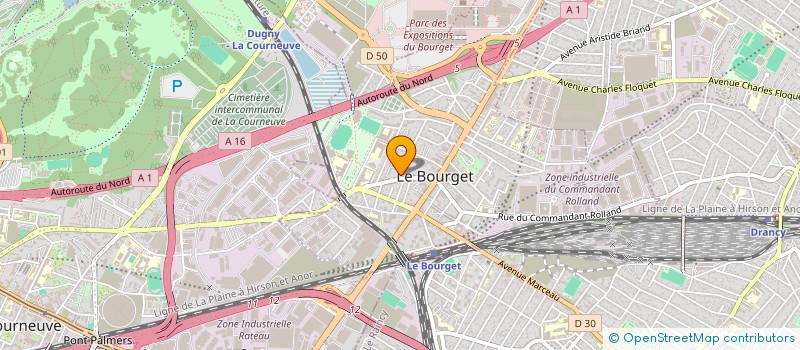 localisation de l'entreprise CAINA BATIMENT à LE BOURGET