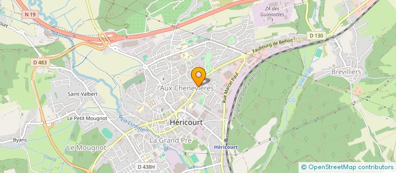 localisation de l'entreprise CAIS CRED MUTUEL BETHONCOURT HERICOURT  HERICOURT