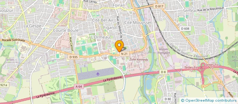 localisation de l'entreprise CAIS LOCAL CREDIT AGRI PYRENEES GASCOGNE  TARBES