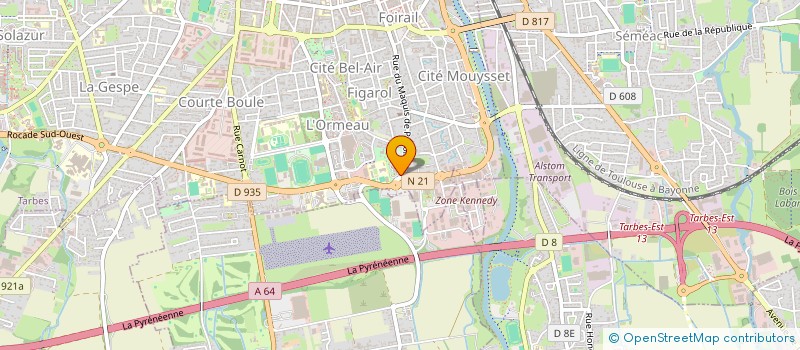 localisation de l'entreprise CAIS LOCAL CREDIT AGRI PYRENEES GASCOGNE  TARBES