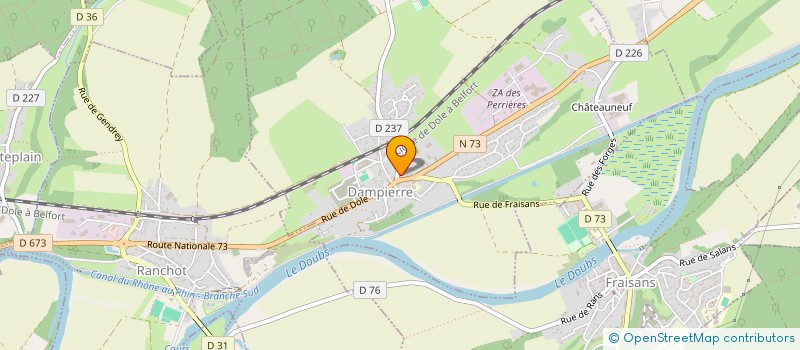 localisation de l'entreprise CAISS LOCAL CREDI AGRIC ENTRE SERRE ET C  DAMPIERRE