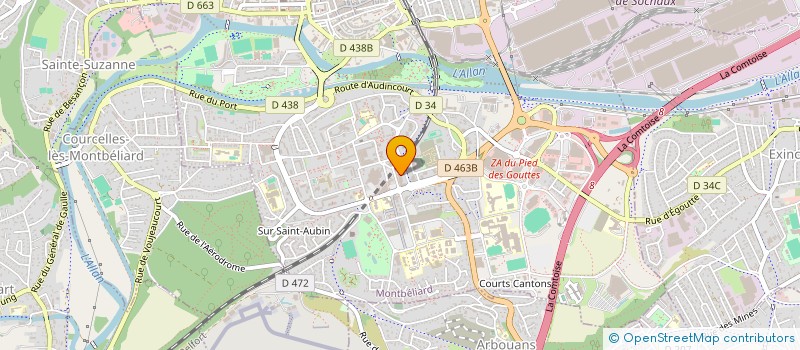 localisation de l'entreprise CAISSE ALLOCATIONS FAMILIALES à MONTBELIARD