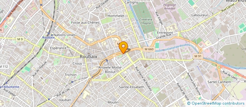 localisation de l'entreprise CAISSE ALLOCATIONS FAMILIALES à ROUBAIX