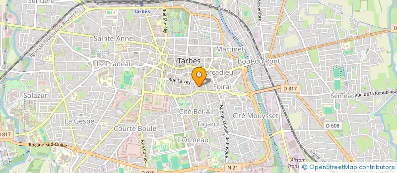 localisation de l'entreprise CAISSE ALLOCATIONS FAMILIALES DES HAUTES PYRENEES à TARBES
