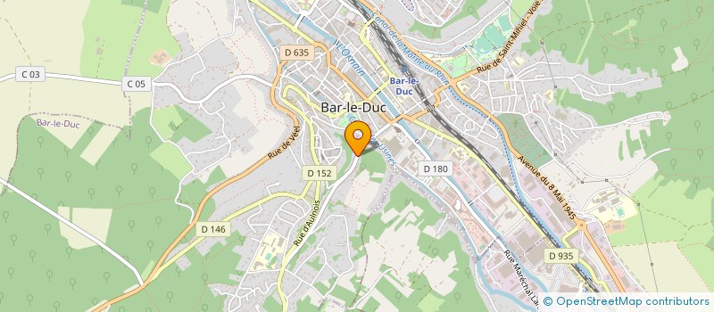 localisation de l'entreprise CAISSE ALLOCATIONS FAMILIALES MEUSE à BAR-LE-DUC