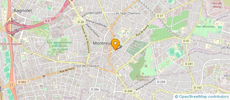 localisation de l'entreprise CAISSE CENTRALE ACTIVITE SOCIALE  MONTREUIL