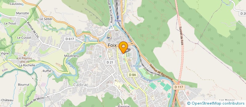 localisation de l'entreprise CAISSE COMMUNE DE L'ALIMENTATION MONTAGNES ET PLAINES ARIEGEOISES à FOIX