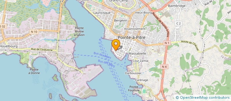 localisation de l'entreprise CAISSE COMPENSAT CONGES PAYES à POINTE-A-PITRE