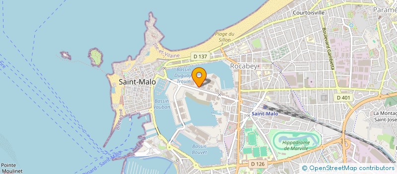 localisation de l'entreprise CAISSE COMPENSAT CONGES PAYES  SAINT-MALO