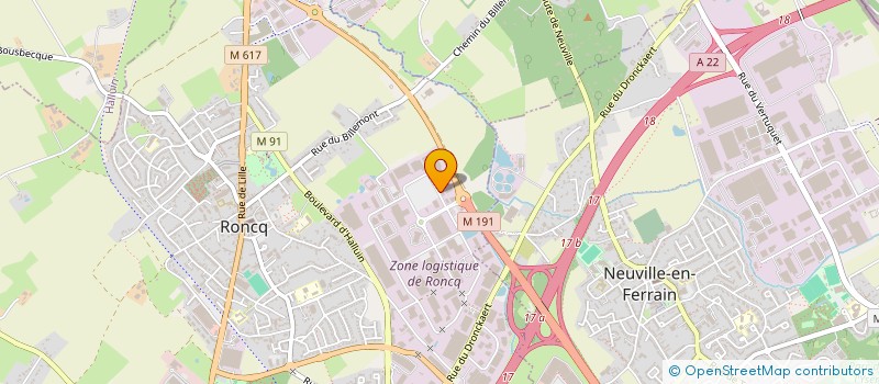 localisation de l'entreprise CAISSE COMPENSAT INTERPROF UNION PATRON  HALLUIN