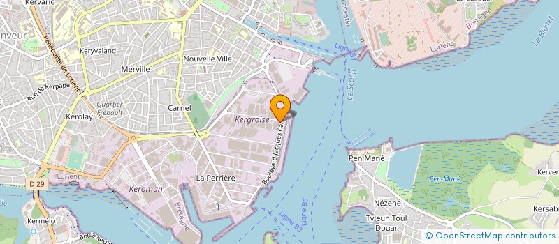 localisation de l'entreprise CAISSE COMPENSATION DES PORTS  LORIENT