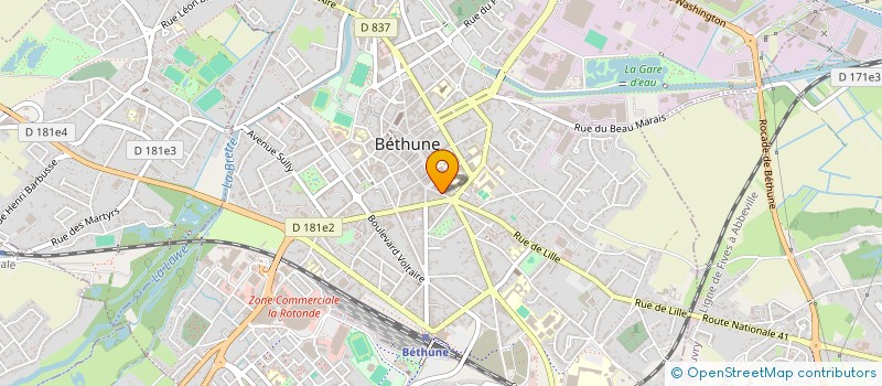localisation de l'entreprise CAISSE COMPLEMENT ACTION SOCIALE EDF GDF à BETHUNE