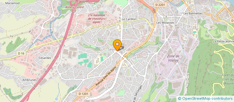 localisation de l'entreprise CAISSE CREDIT MUT SEYNOD PORTE SEMNOZ  ANNECY