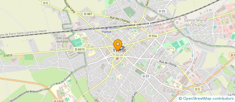 localisation de l'entreprise CAISSE CREDIT MUTUEL AGRICOLE RURAL CPY  YVETOT