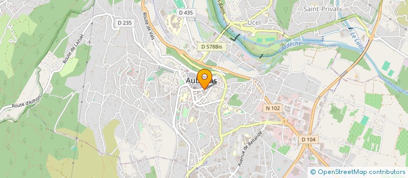 localisation de l'entreprise CAISSE CREDIT MUTUEL AUBENAS ET REGION  AUBENAS