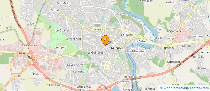 localisation de l'entreprise CAISSE CREDIT MUTUEL AURAY à AURAY