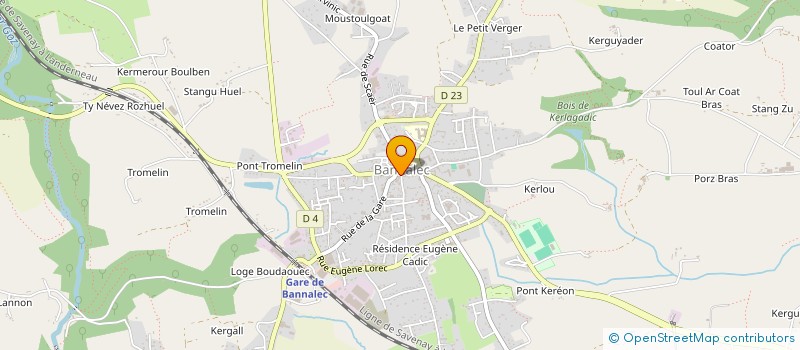 localisation de l'entreprise CAISSE CREDIT MUTUEL BANNALEC  BANNALEC