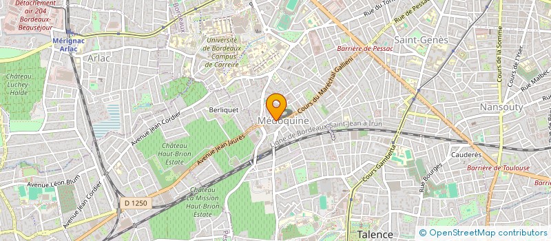 localisation de l'entreprise CAISSE CREDIT MUTUEL BARRIERE DE PESSAC  TALENCE