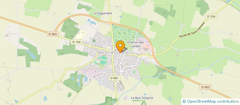 localisation de l'entreprise CAISSE  CREDIT MUTUEL BECON LES GRANITS  BECON-LES-GRANITS