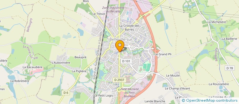 localisation de l'entreprise CAISSE CREDIT MUTUEL BELLEVILLE SUR VIE  BELLEVIGNY