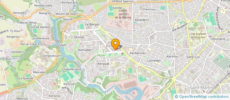 localisation de l'entreprise CAISSE CREDIT MUTUEL BREST BELLEVUE à BREST