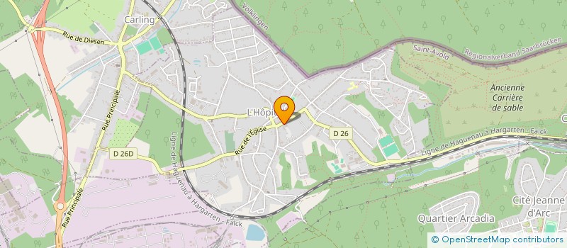 localisation de l'entreprise CAISSE CREDIT MUTUEL CARLING L'HOPITAL  L'HOPITAL