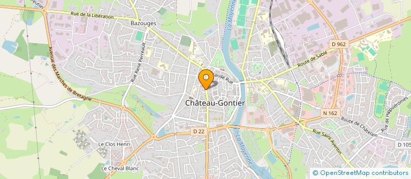 localisation de l'entreprise CAISSE CREDIT MUTUEL CHATEAU GONTIER  CHATEAU-GONTIER-SUR-MAYENNE