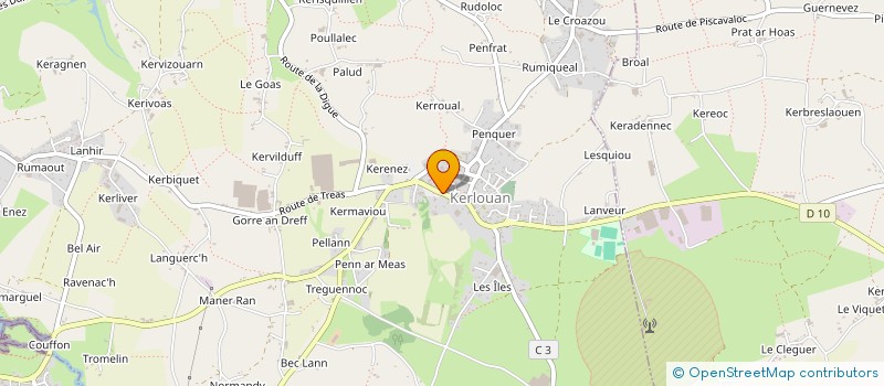 localisation de l'entreprise CAISSE CREDIT MUTUEL COTE DES LEGENDES  KERLOUAN