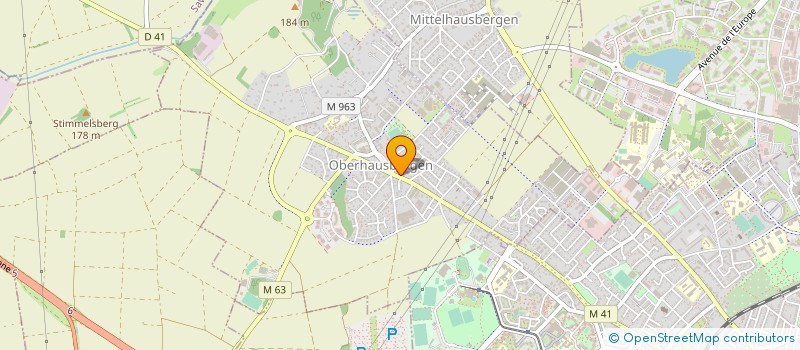 localisation de l'entreprise CAISSE CREDIT MUTUEL COTEAUX HAUSBERGEN  OBERHAUSBERGEN