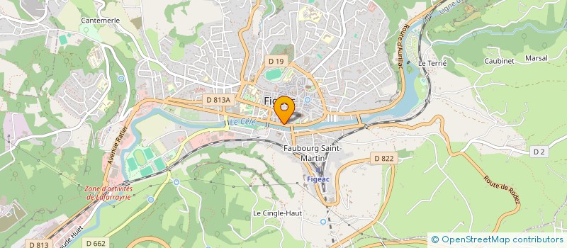 localisation de l'entreprise CAISSE CREDIT MUTUEL DE FIGEAC  FIGEAC