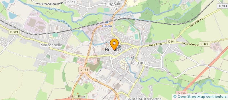 localisation de l'entreprise CAISSE CREDIT MUTUEL DE HESDIN  HESDIN