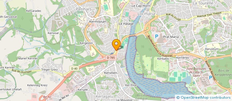 localisation de l'entreprise CAISSE CREDIT MUTUEL DE QUIMPER OUEST à QUIMPER