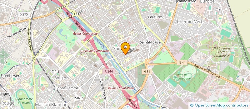 localisation de l'entreprise CAISSE CREDIT MUTUEL DE REIMS à REIMS