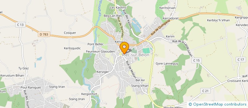 localisation de l'entreprise CAISSE CREDIT MUTUEL DE RIEC SUR BELON  RIEC-SUR-BELON