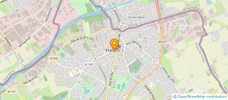 localisation de l'entreprise CAISSE CREDIT MUTUEL DE RONCQ HALLUIN  HALLUIN