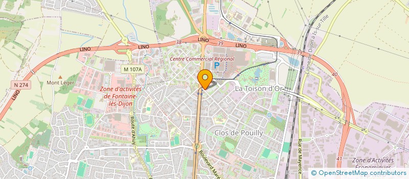 localisation de l'entreprise CAISSE CREDIT MUTUEL DIJON TOISON D'OR à DIJON