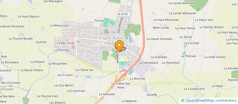 localisation de l'entreprise CAISSE CREDIT MUTUEL DU PAYS D AUBIGNE  SAINT-AUBIN-D AUBIGNE