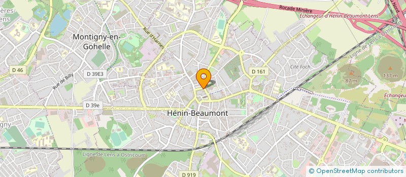 localisation de l'entreprise CAISSE CREDIT MUTUEL HENIN-BEAUMONT  HENIN-BEAUMONT
