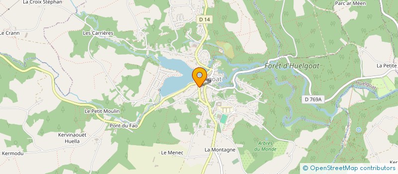 localisation de l'entreprise CAISSE CREDIT MUTUEL HUELGOAT  HUELGOAT