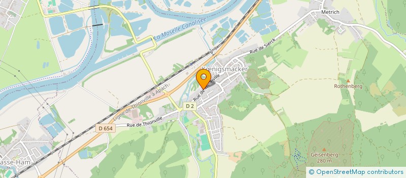 localisation de l'entreprise CAISSE CREDIT MUTUEL KOENIGSMACKER ENVIR  KNIGSMACKER