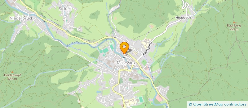 localisation de l'entreprise CAISSE CREDIT MUTUEL LA DOLLER  MASEVAUX-NIEDERBRUCK